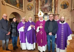 La recente visita del vescovo alla chiesa dei Cappuccini con il sindaco e gli amministratori comunali